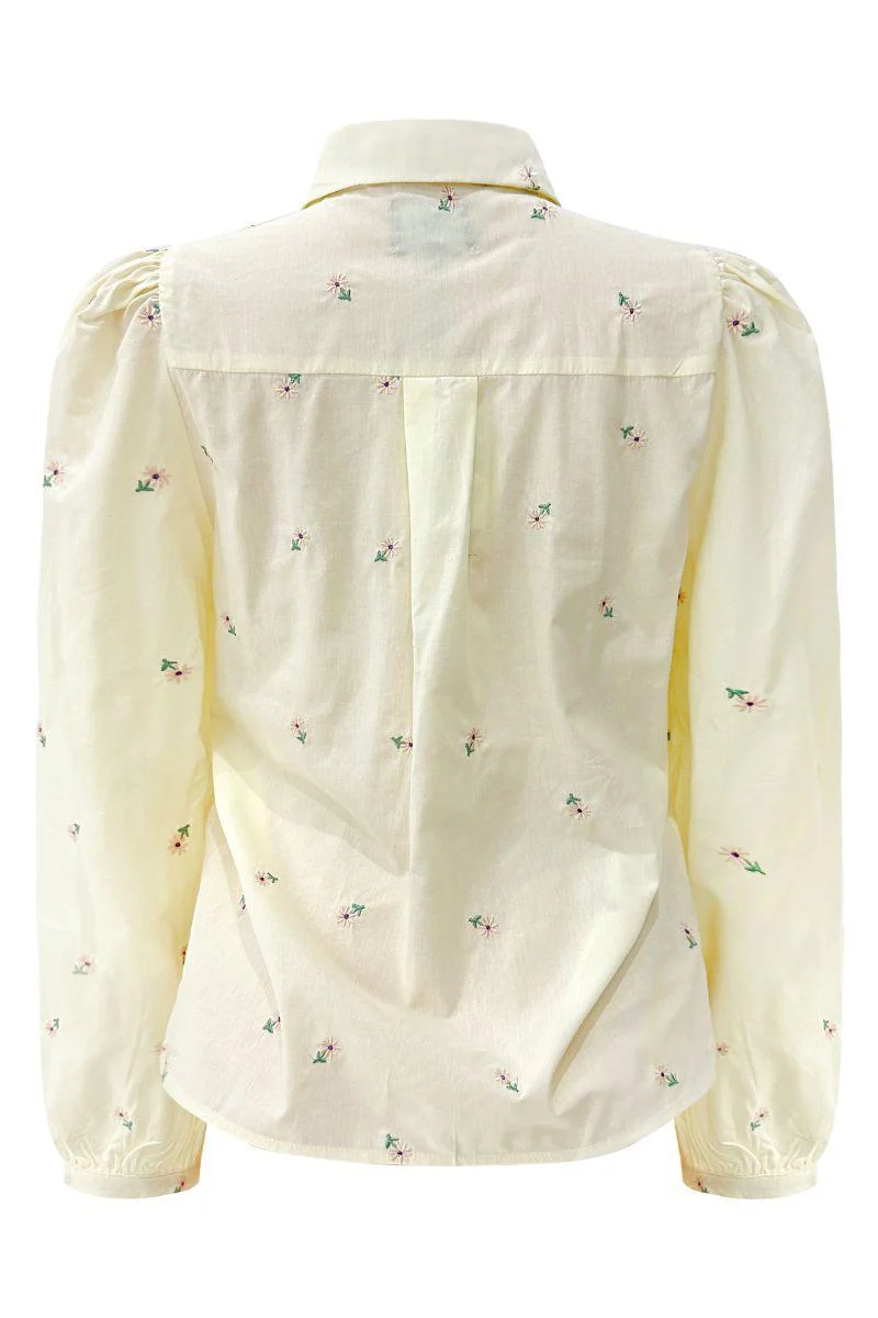 Flora Ls Blouse | Ivory Rose Flower | Skjorte fra Liberté - Image 4