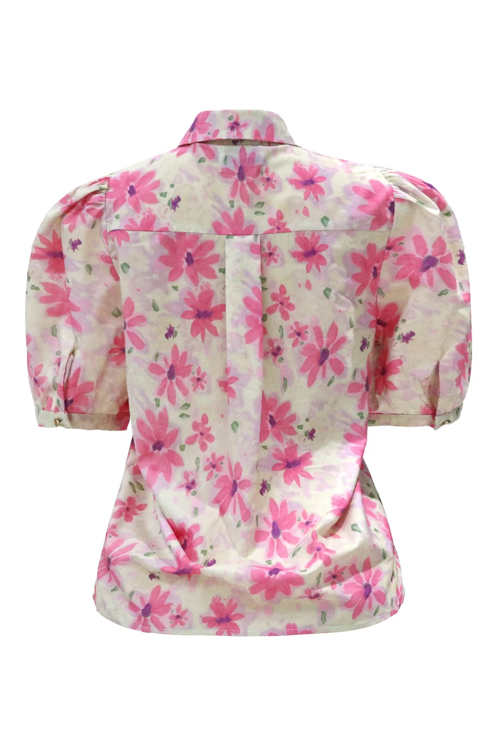 Flora Ss Blouse | Pink Watercolor Flower | Bluse fra Liberté - Image 4