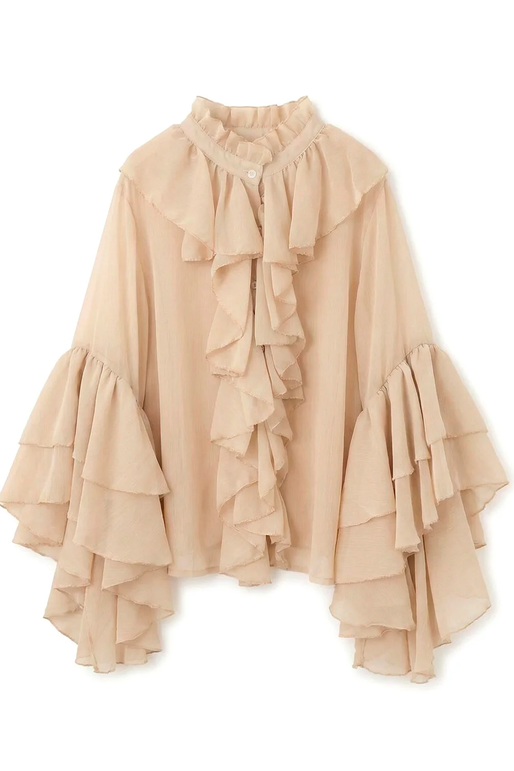 Flouncy Shirt | Beige | Skjorte fra Atelier C - Image 2