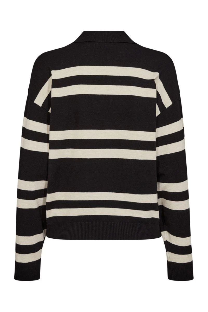 Flow Pullover 206651 | Black W. Moonbeam Melange | Strik fra Freequent - Image 4