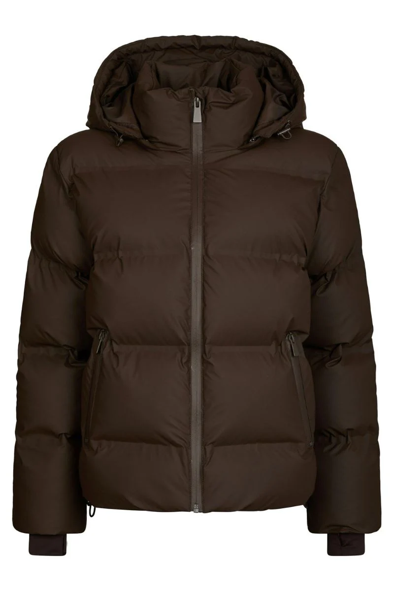 Fox C Puffer Jacket | Dark Brown | Jakke fra Neo Noir - Image 2