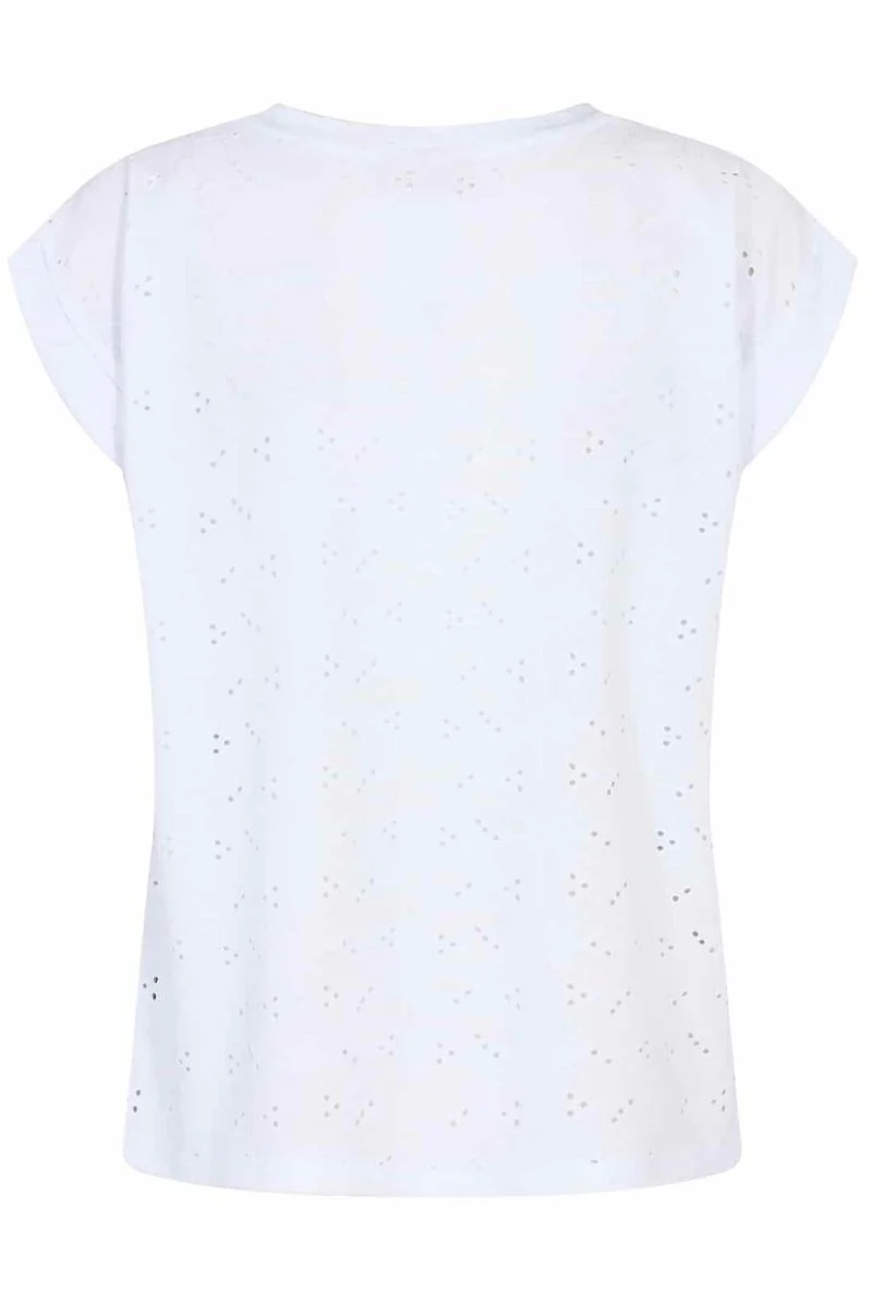 Blond-Tee-Flower | Brilliant white | T-Shirt fra Freequent - Image 2