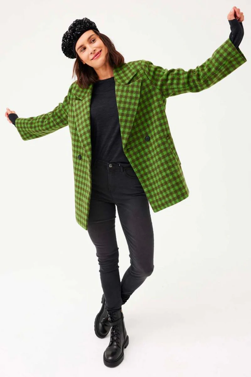 Chess Jacket | Piquant Green w. Olive Night | Jakke fra Freequent - Image 7