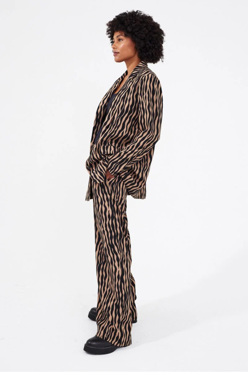 Kit Pant | Black w. Silver Mink | Bukser fra Freequent - Image 2