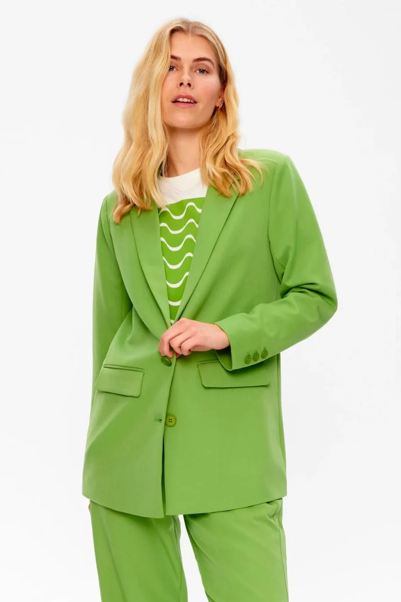 Lenna Jacket | Piquant Green | Jakke fra Freequent - Image 2