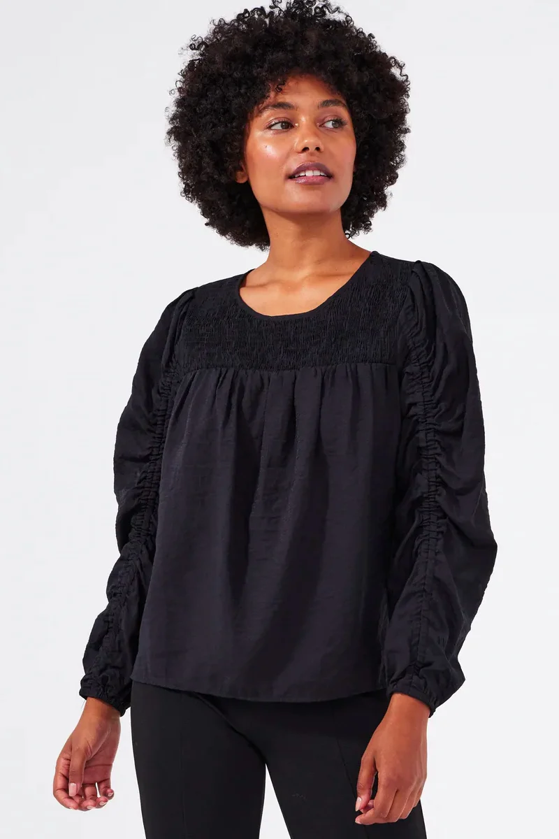 Leonie Blouse | Black | Bluse fra Freequent - Image 2