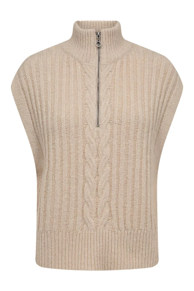 Sila Waistcoat | Moonbeam melange | Jakke fra Freequent - Image 2