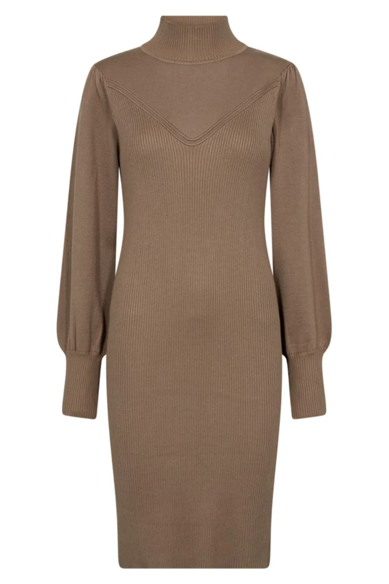 Torfi Dress | Desert Taupe Melange | Kjole fra Freequent