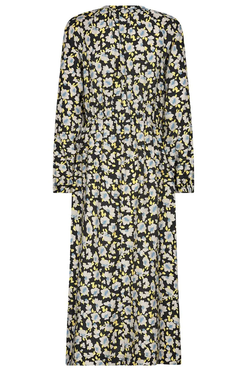Tualipa Dress | Black w. Chambray Blue | Kjole fra Freequent - Image 2