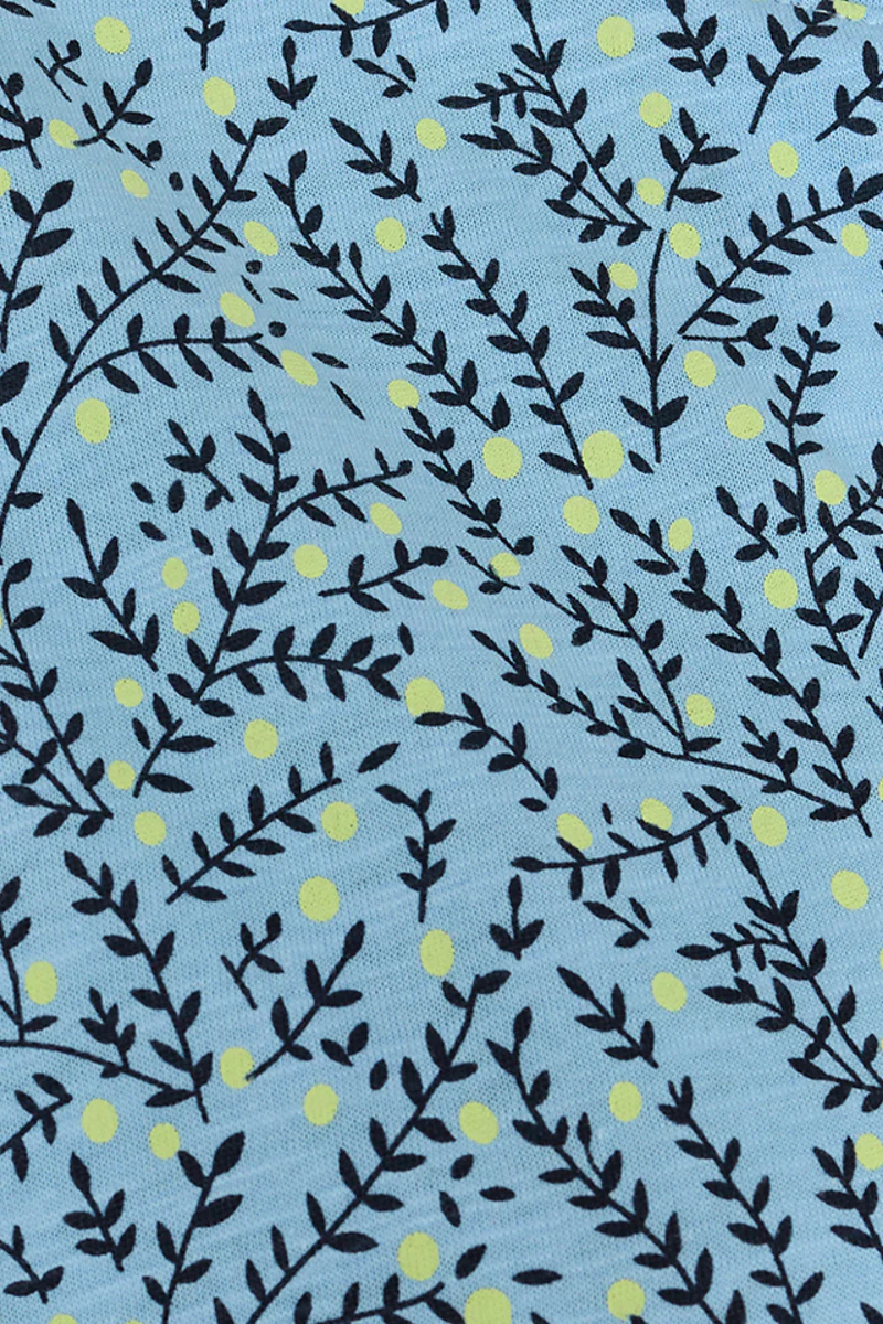 Viva Tee | Chambray Blue w. Sharp Green | Skjorte fra Freequent - Image 3