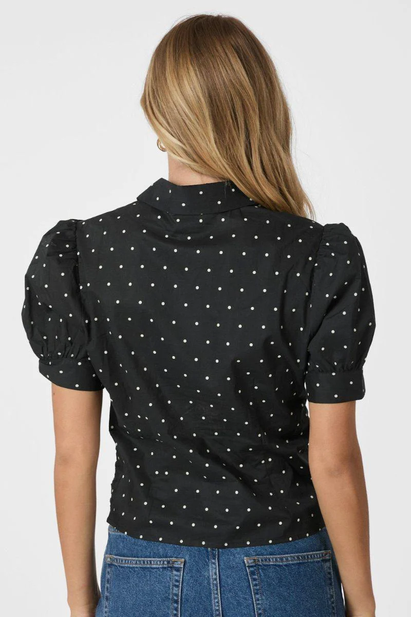 Frannie Dot Shirt | Black | Bluse fra Neo Noir - Image 6