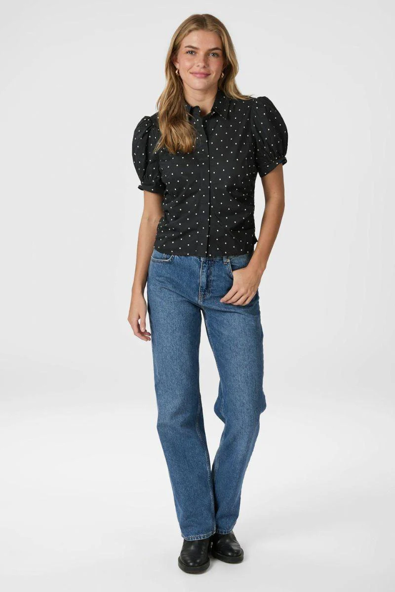 Frannie Dot Shirt | Black | Bluse fra Neo Noir - Image 7