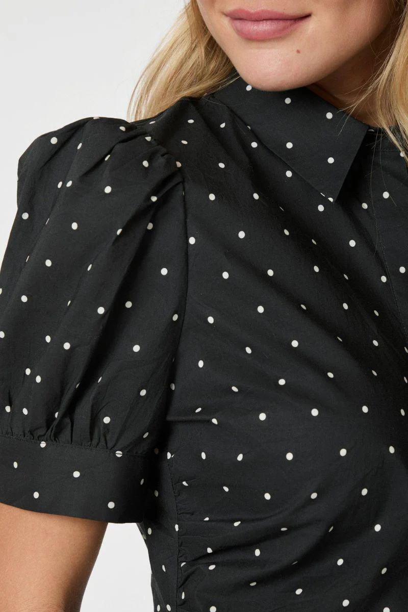 Frannie Dot Shirt | Black | Bluse fra Neo Noir - Image 8