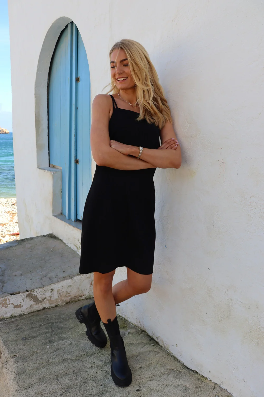Freddy Strap Dress | Black | Kjole fra Liberté