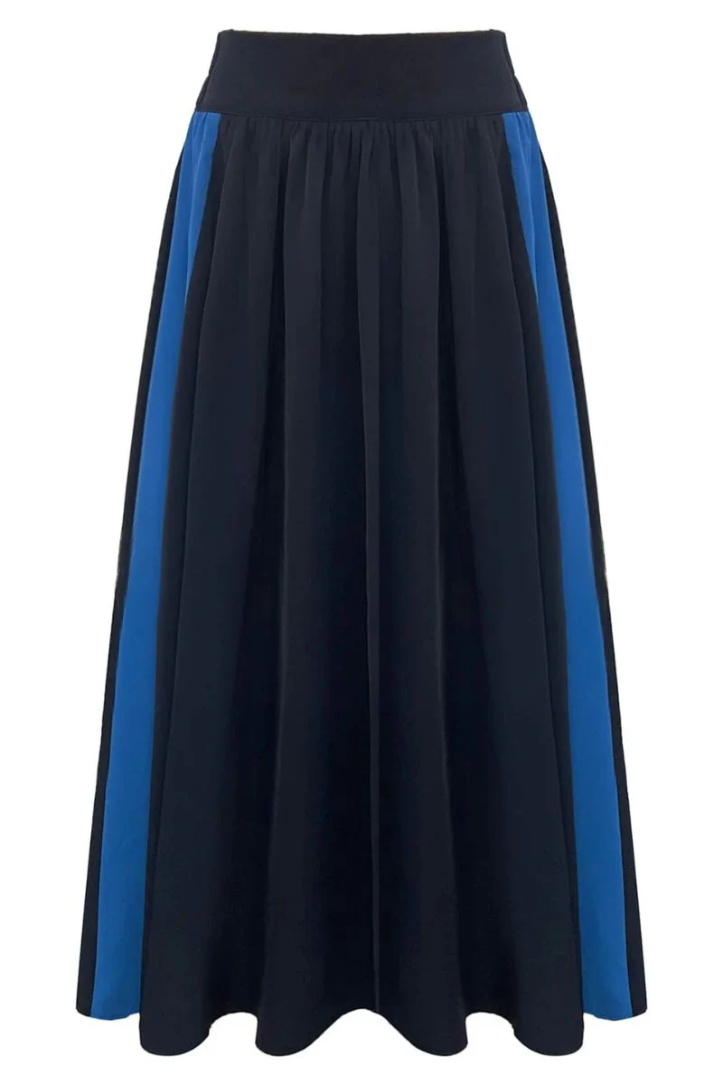 Frede Long Panel Skirt | Navy Blue | fra Liberté - Image 2
