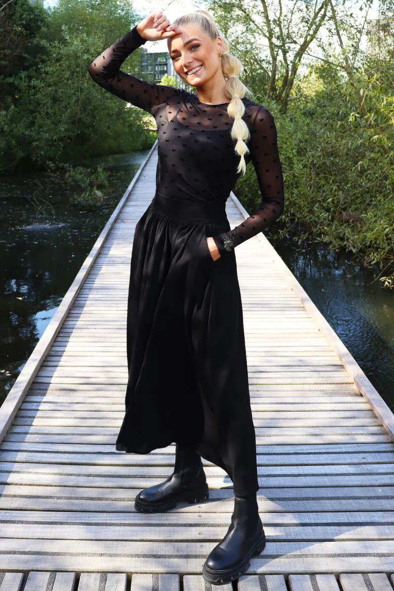 Frede Long Skirt | Black | Skirt fra Liberté - Image 3