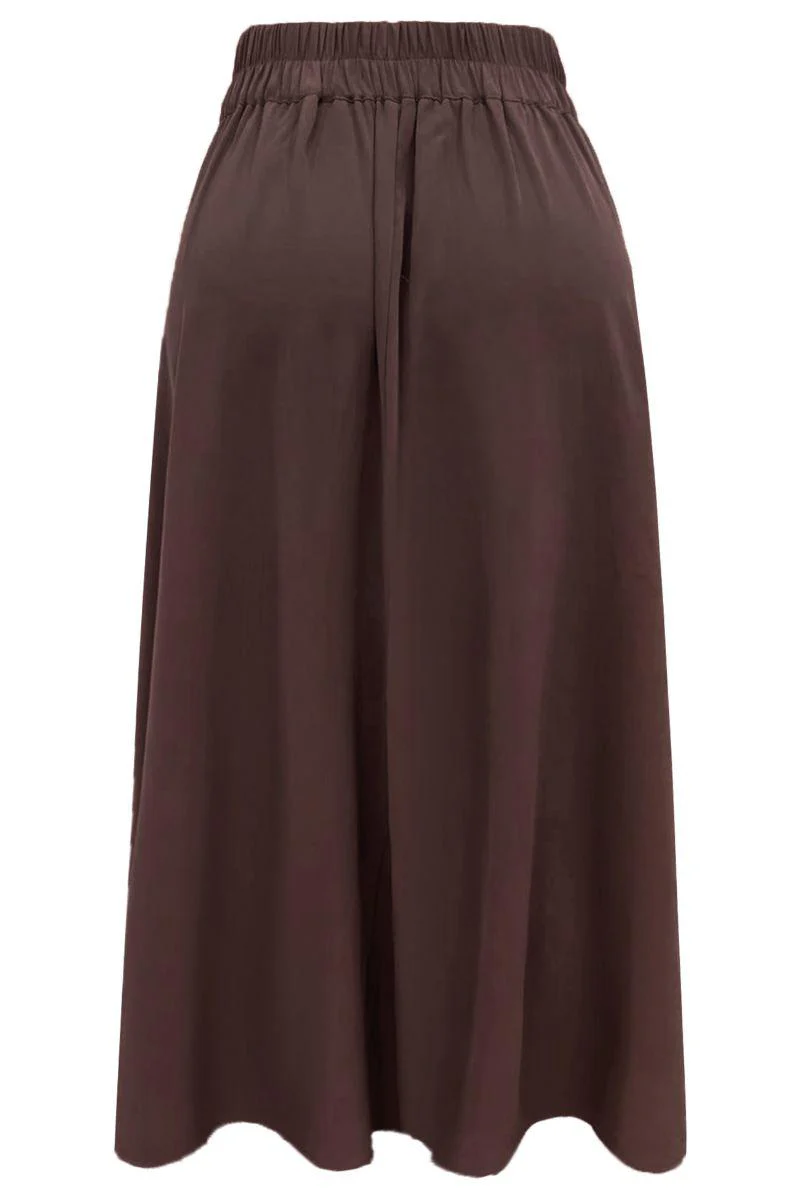 Frede Long Skirt | Dark Chocolate | Nederdel fra Liberté - Image 4