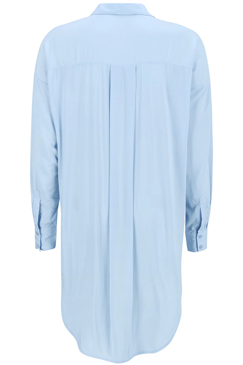 Freedom LS Long Shirt | Cashmere Blue | Skjortekjole fra Soft Rebels - Image 3
