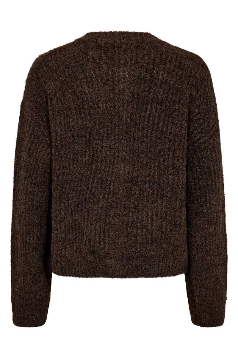 Fro O Neck Cardigan | Chocolate | Strik fra Liberté - Image 4