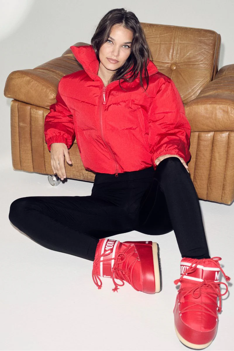 FrostyCC Crop Puffer Jacket | Flame | Jakke fra Co'Couture - Image 5