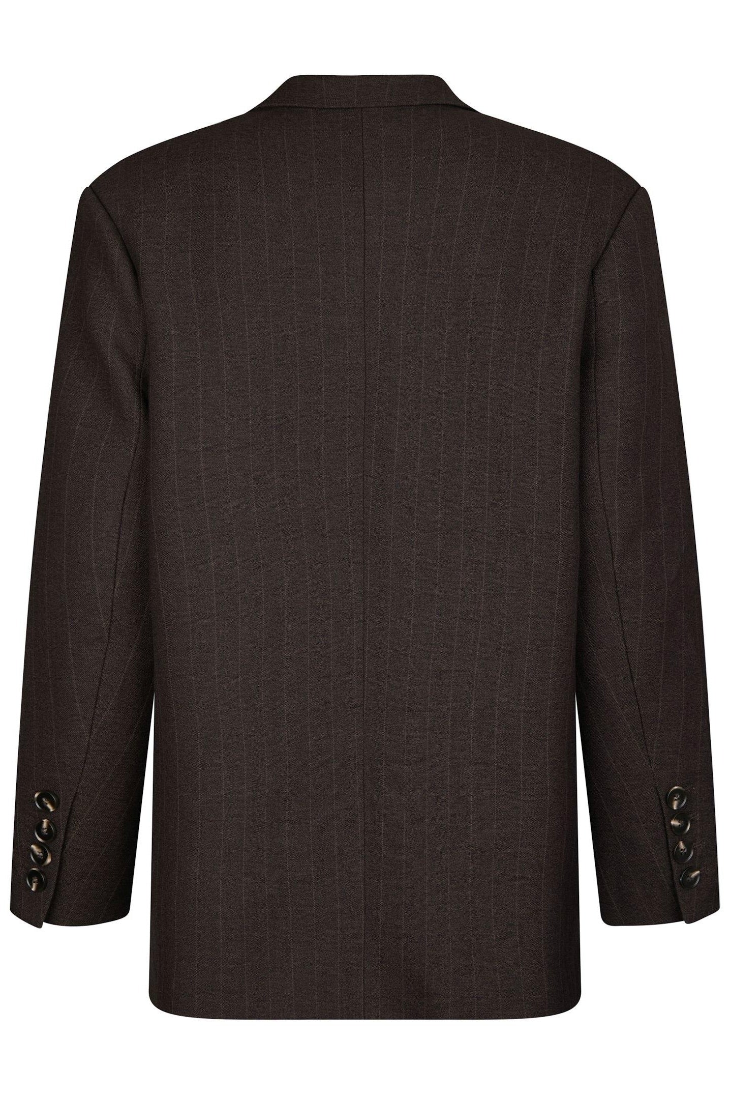 Gaby Pinstripe Blazer | Dark Brown | Blazer fra Neo Noir - Image 6