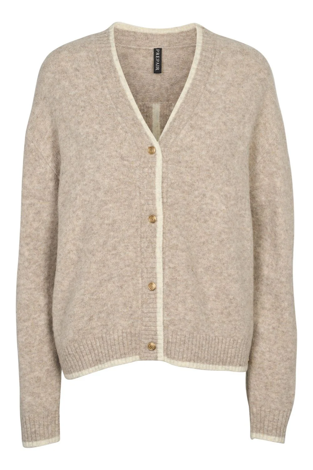 Gigi Knit Cardigan 2910 | Sand | Cardigan fra Prepair - Image 2