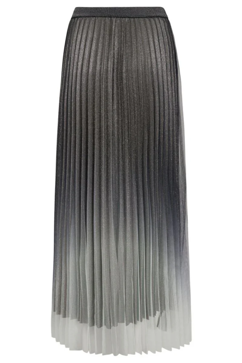 Glitter Plissé Skirt 34211 | Silver | Nederdel fra Co'couture - Image 4