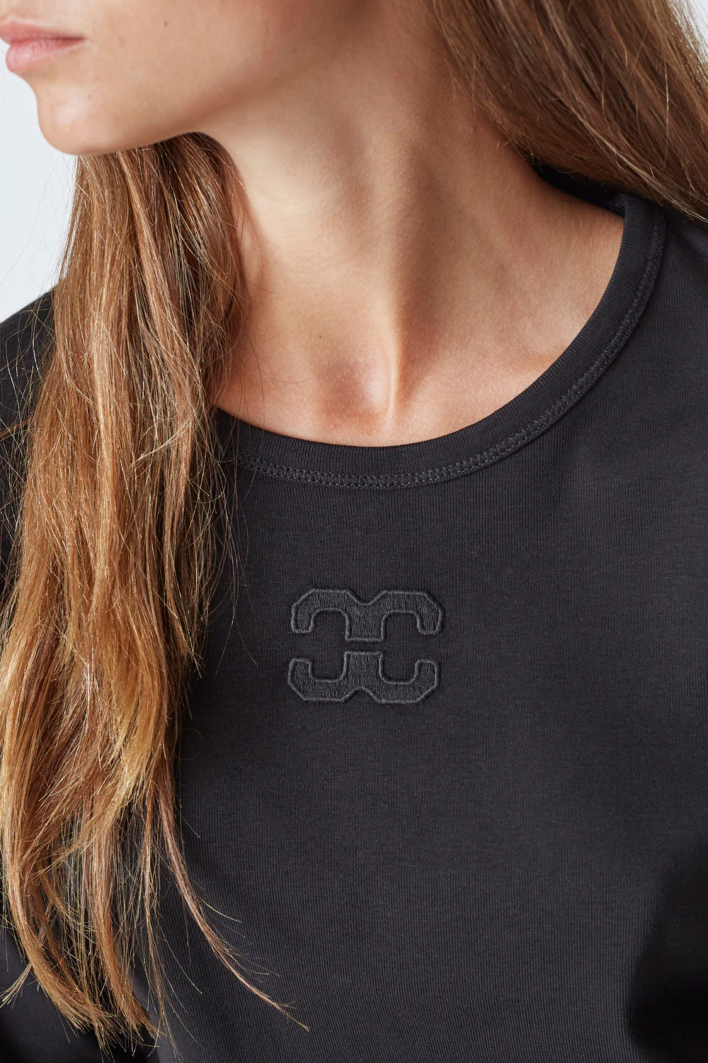 Granny Embroidery LS Tee 33180 | Black | T-Shirt fra Co'couture - Image 3