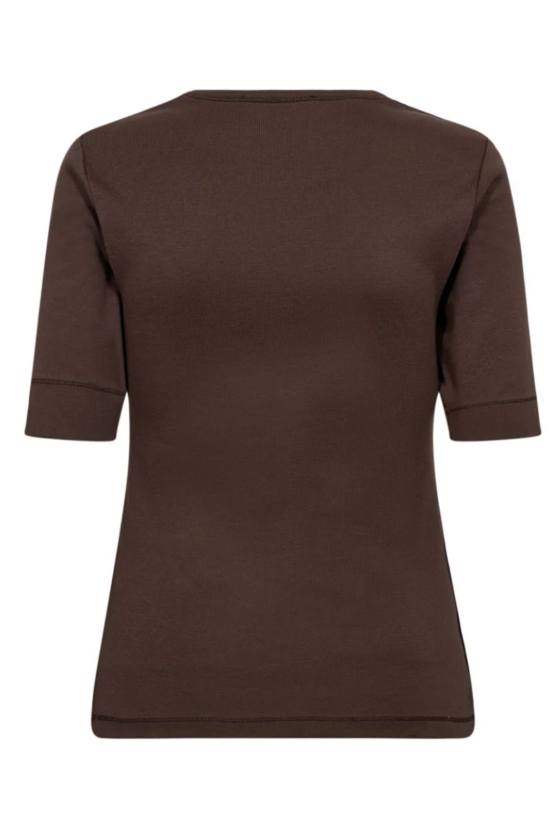 Granny Embroidery SS Tee 33166 | Mocca | T-Shirt fra Co'couture - Image 6