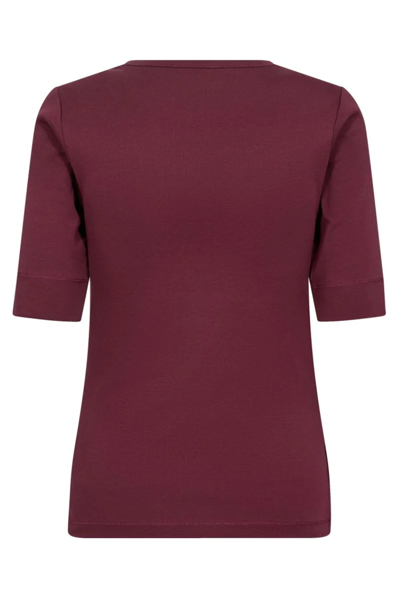 Granny SS Tee 33016 | Burgundy | T-Shirt fra Co'couture - Image 2