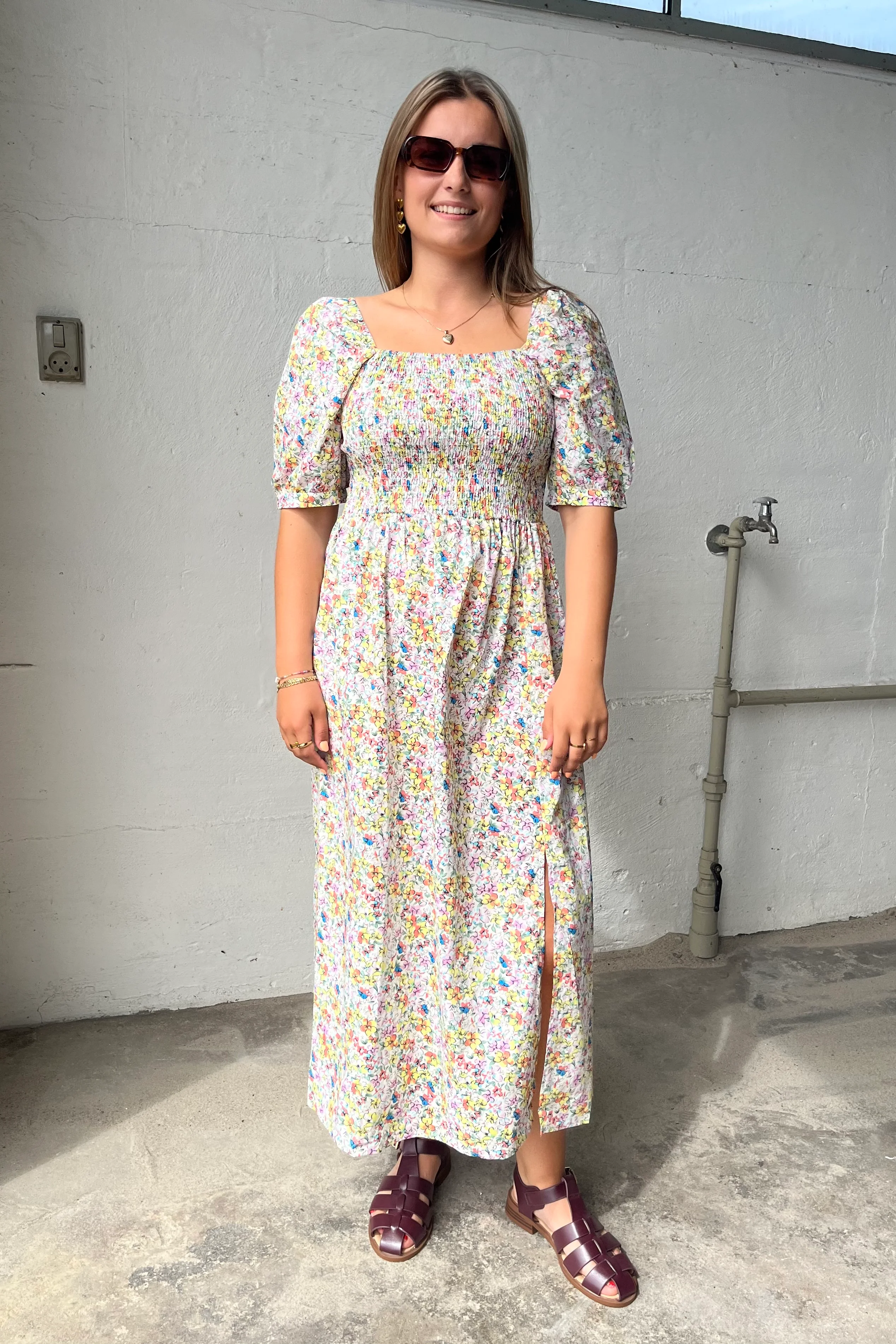 Gro Dress | Green Multi Flower | Kjole fra Liberté - Image 2