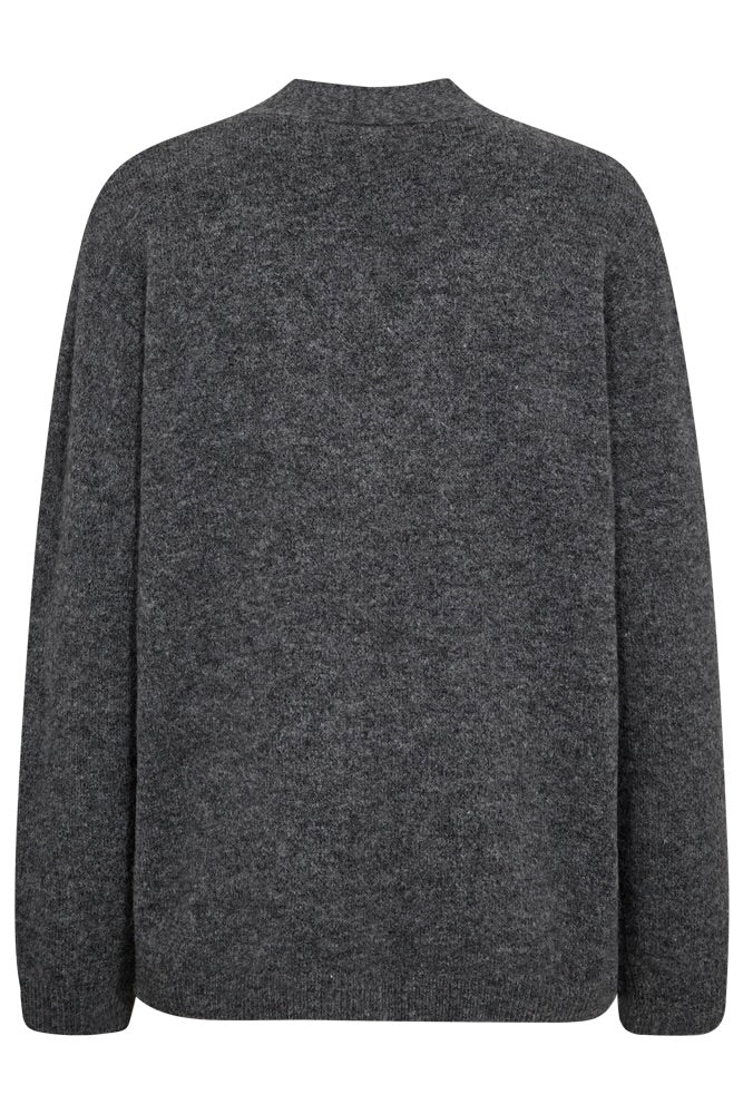 Grsevalin Pullover 205185 | Dark Grey Melange | Strik fra Freequent - Image 4