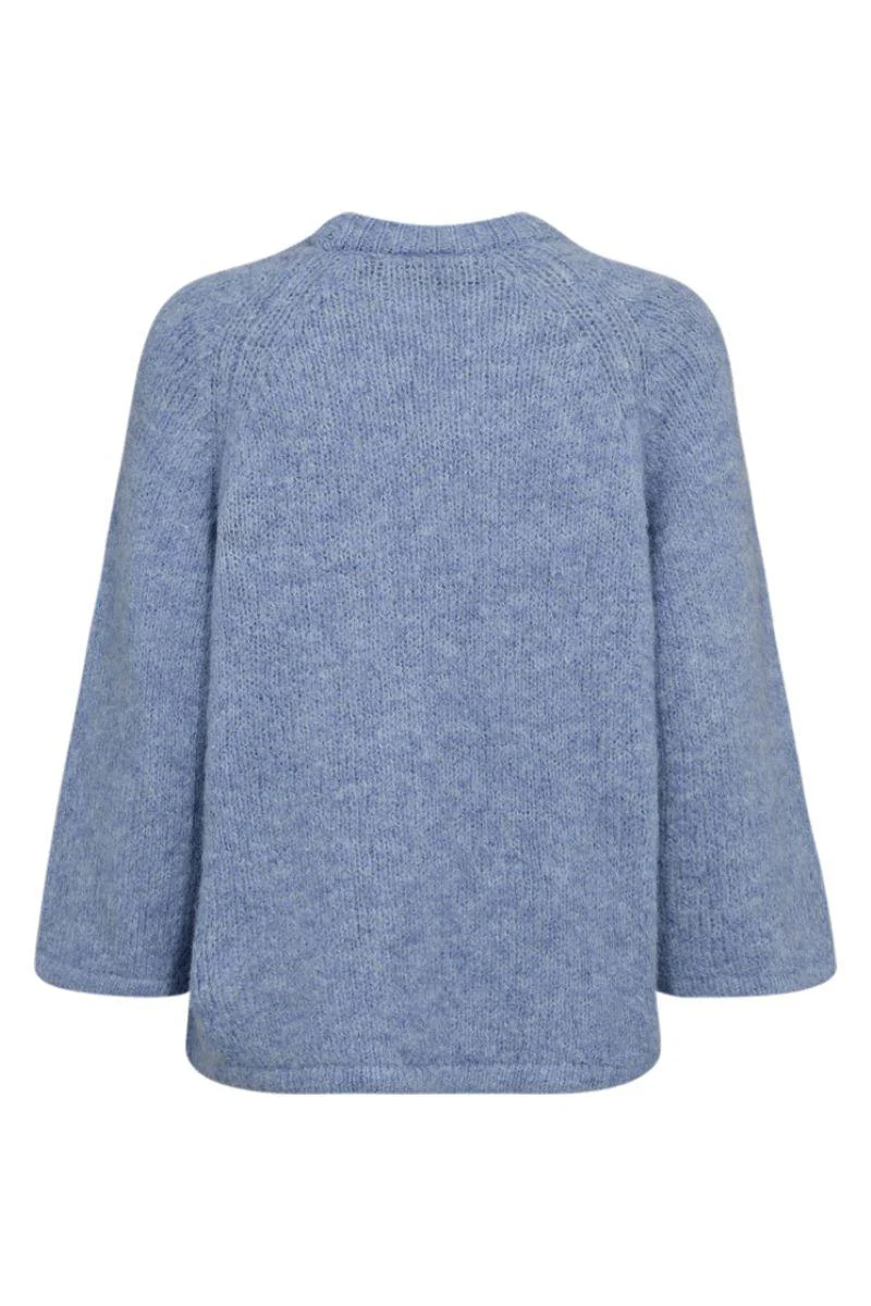 Grslulu Pullover 205507 | Vista Blue Melange | Strik fra Freequent - Image 4
