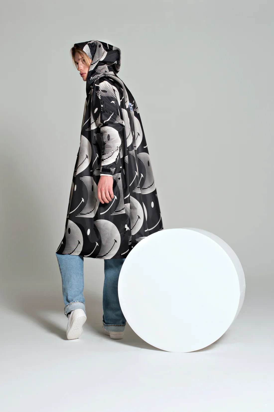 Half Moon Smiley | Dark Blue | Regnponcho fra Rainkiss - Image 3