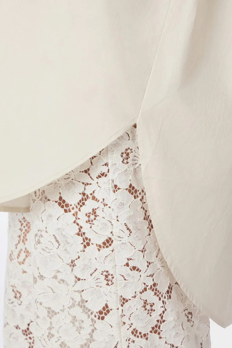 Halina Poplin Shirt | Ivory | Bluse fra Neo Noir - Image 10