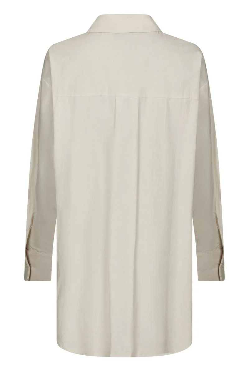 Halina Poplin Shirt | Ivory | Bluse fra Neo Noir - Image 7