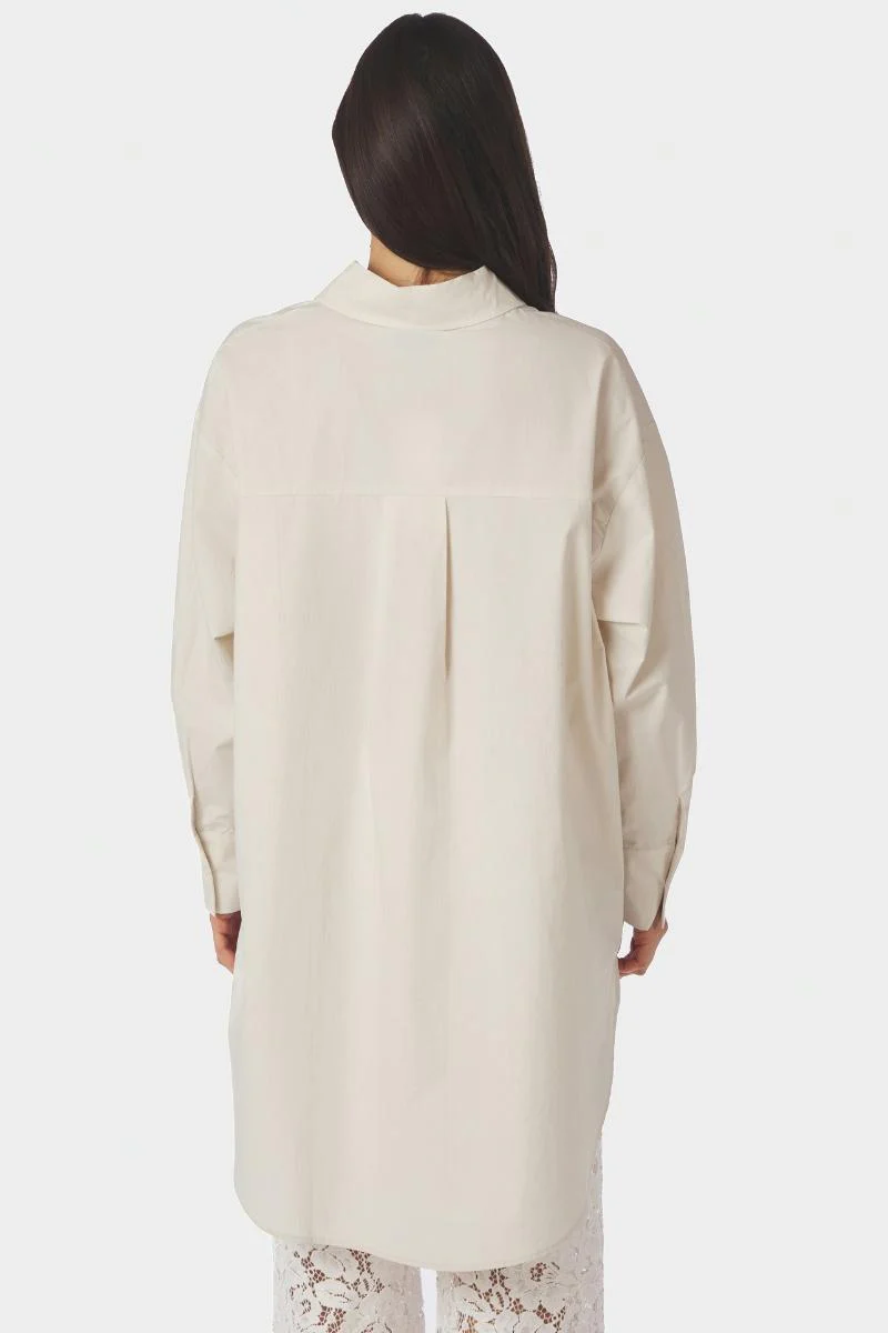 Halina Poplin Shirt | Ivory | Bluse fra Neo Noir - Image 9