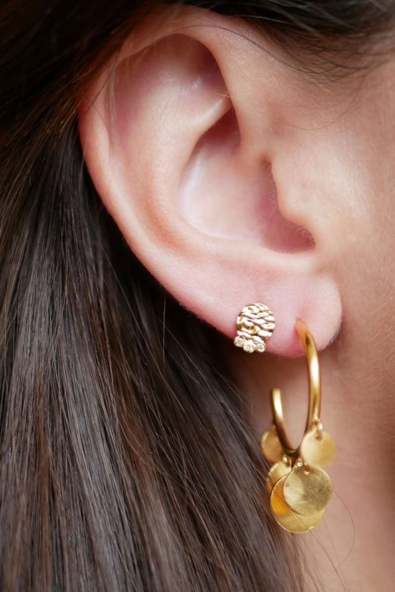 Hammered coin stud | Ørestikkere fra Enamel - Image 2