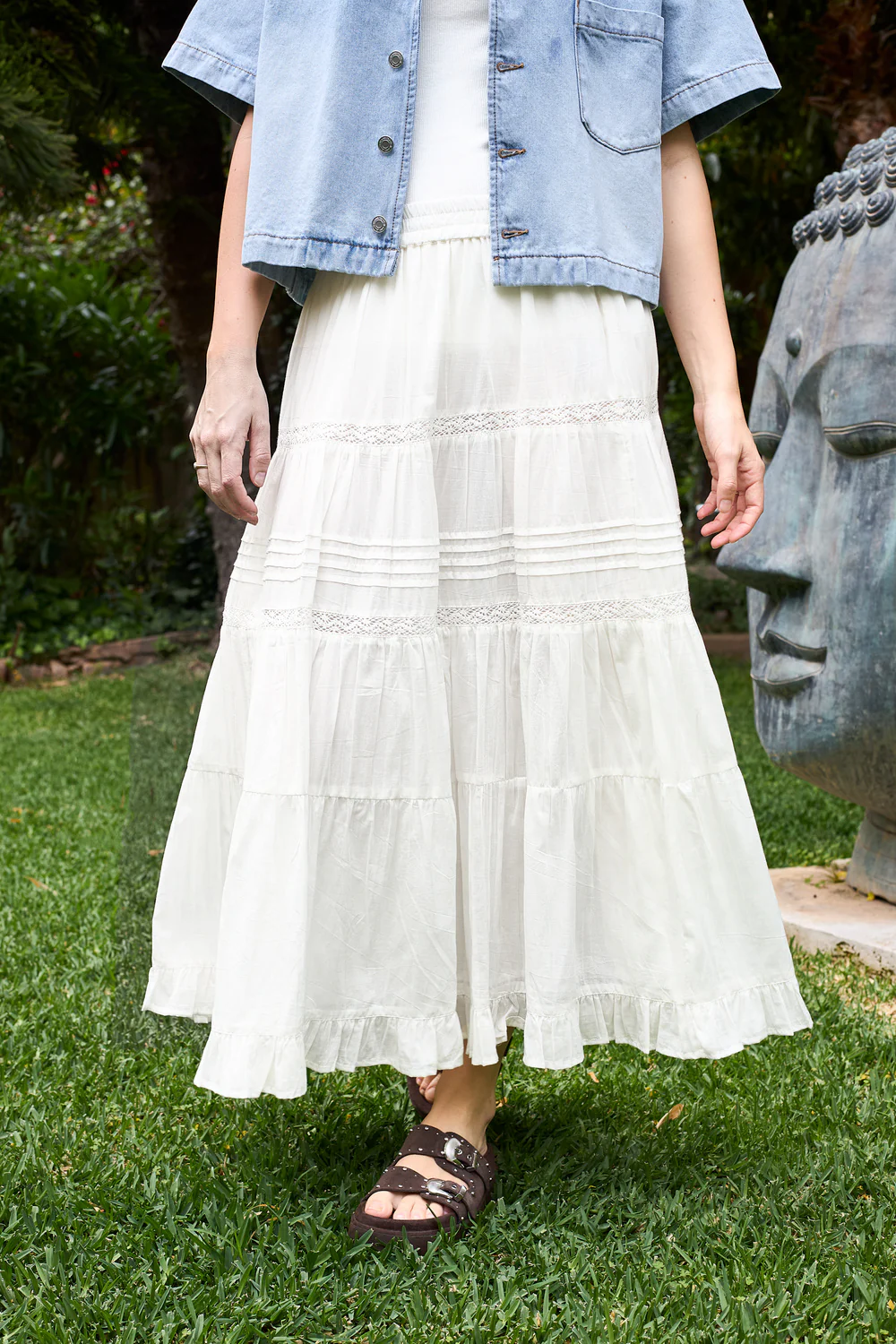 Harriet Skirt | Off White | Nederdel fra Black Colour