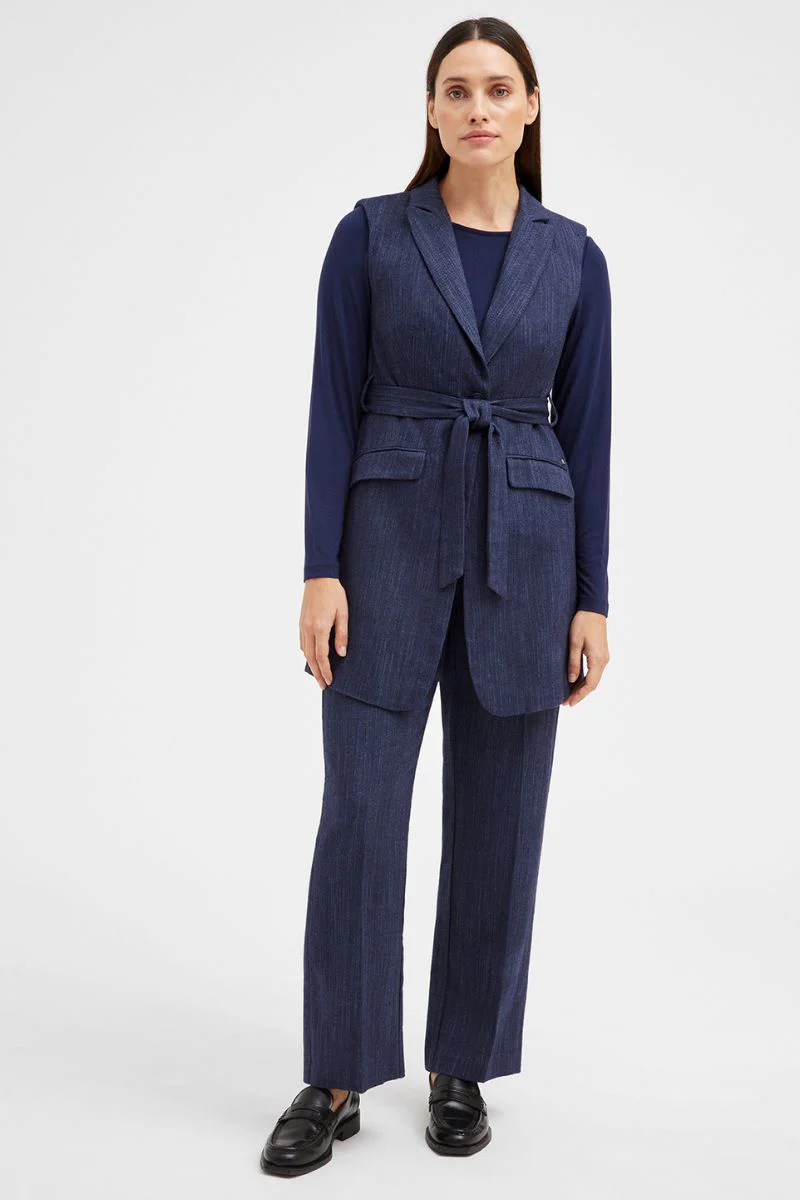 Hasel Long Blazer Vest | Blue Nights | Vest fra Gustav - Image 6