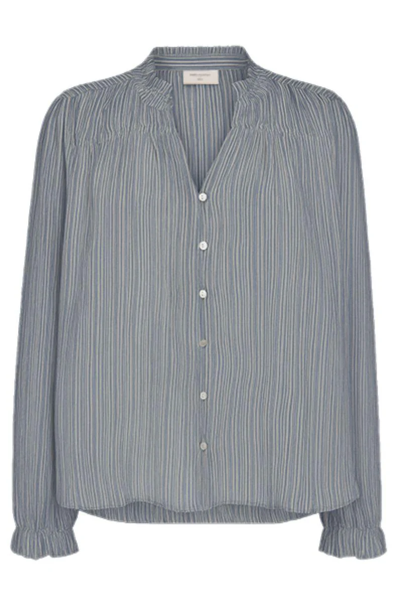 Helly Blouse 206314 | Moonbeam W. Vintage Indigo | Bluse fra Freequent