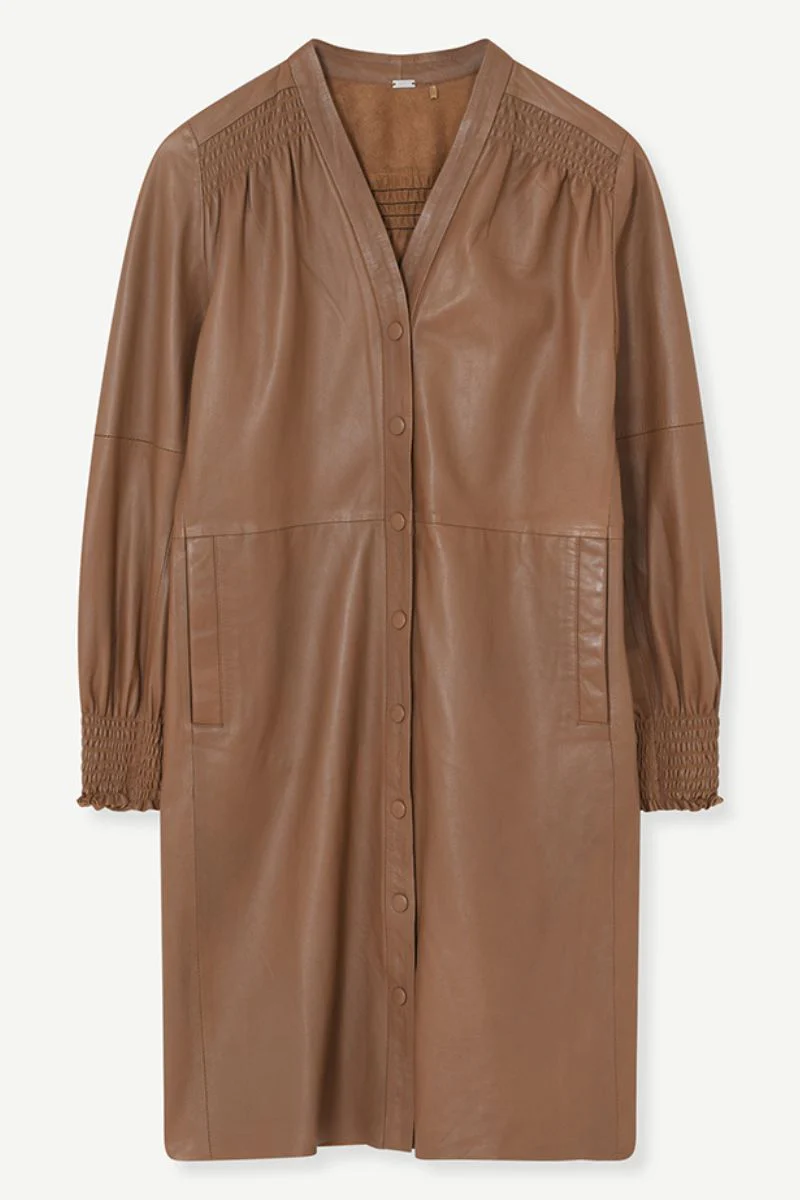 Henryka, knee leather dress | Raw Hide | Kjole fra Gustav - Image 3