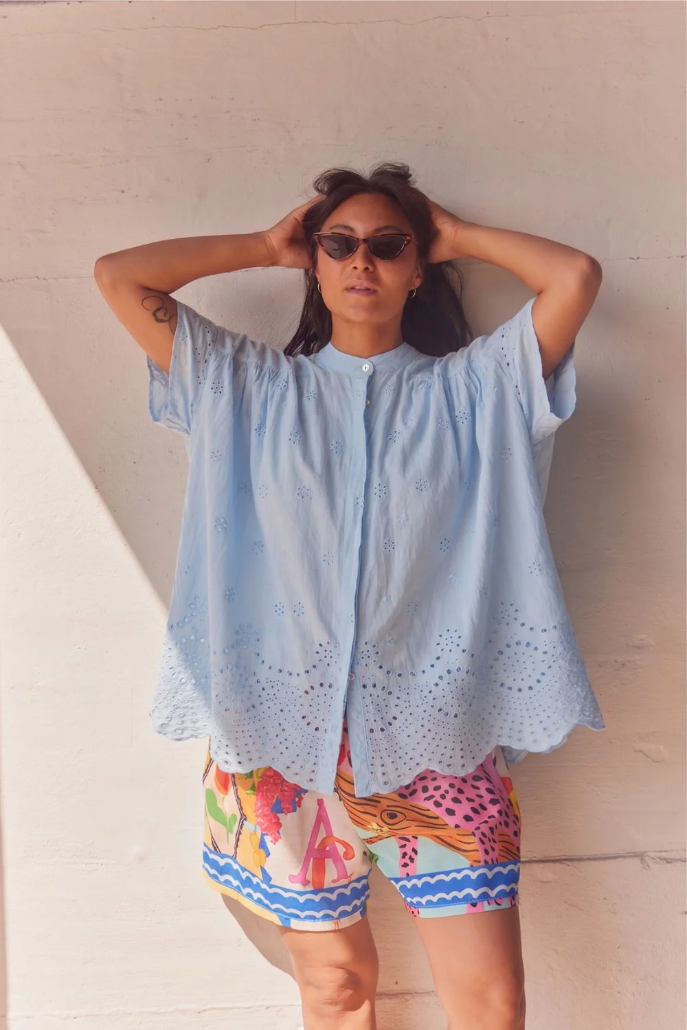 Hevea Tunic | Blå | Skjorte fra Atelier C - Image 3