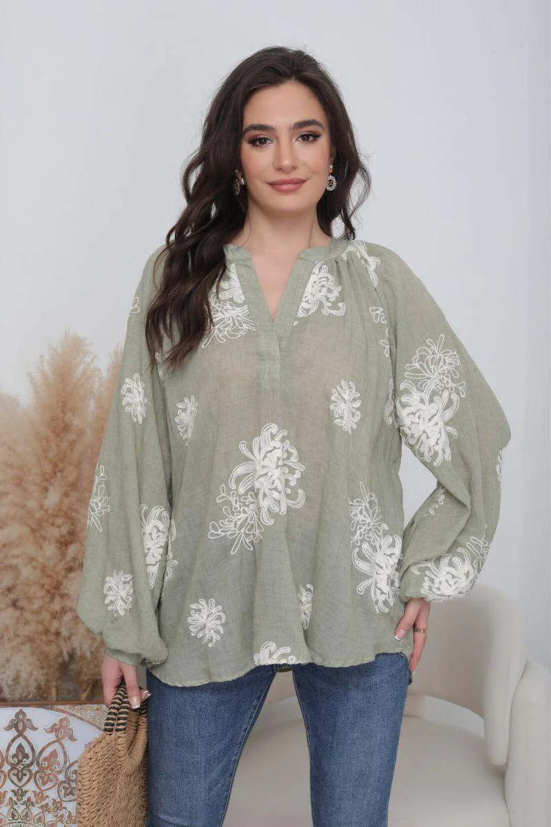High Embroidery Blouse| Bluse fra Atelier C - Image 5