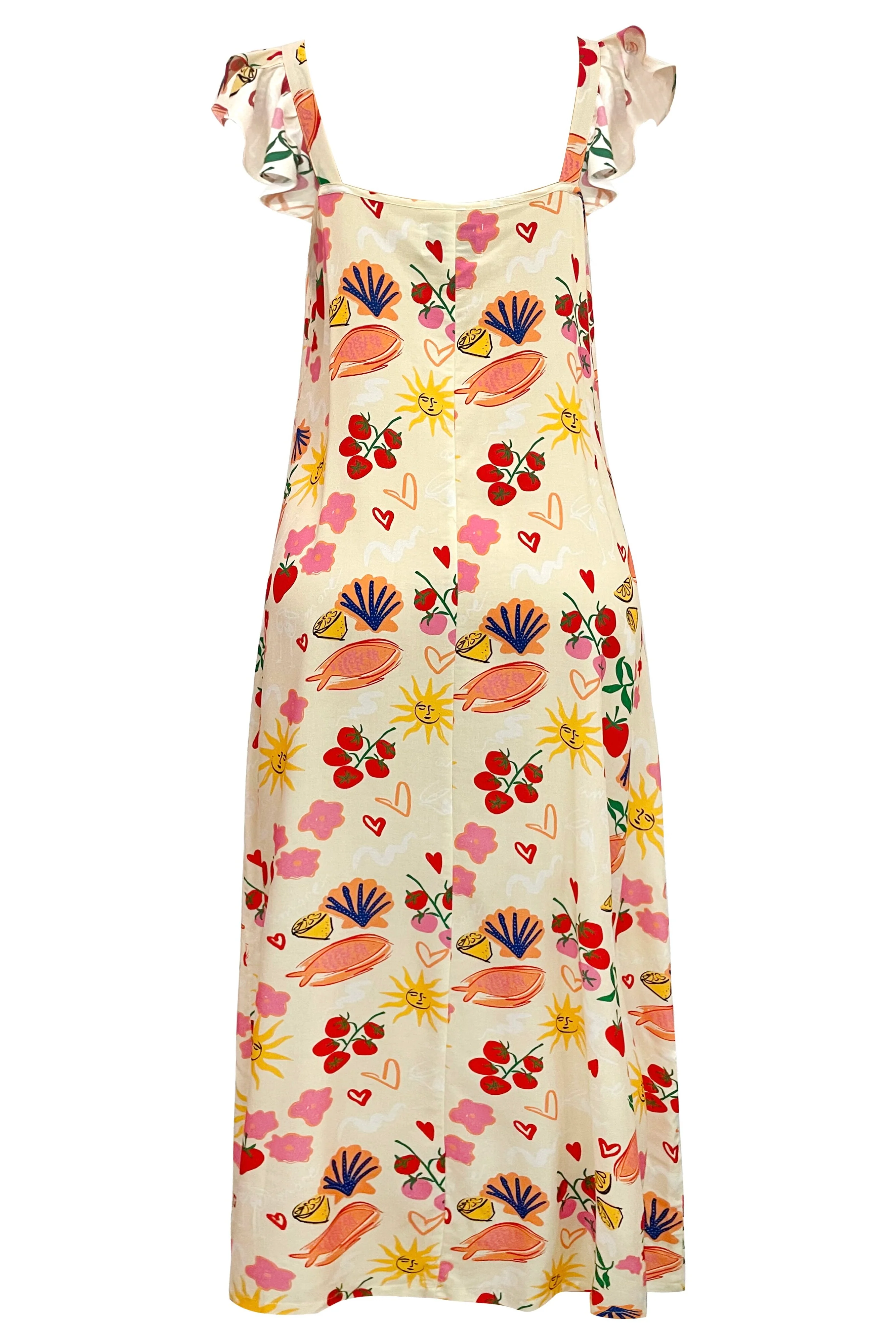 Hilma Frill Strap Dress | Ivory Summer | Kjole fra Liberté - Image 4