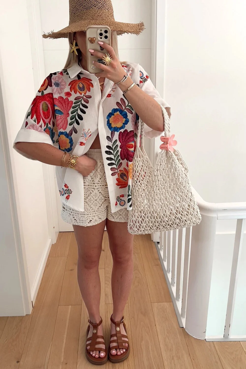 Hilma Shirt | White Multi Flower - Image 2