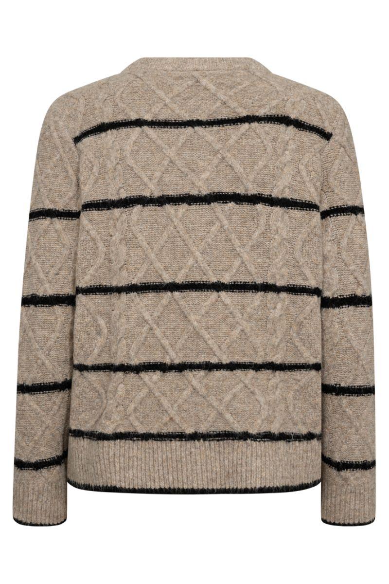 Hiro Cardigan 206744 | Desert Taupe Mel. W. Black | Cardigan fra Freequent - Image 2