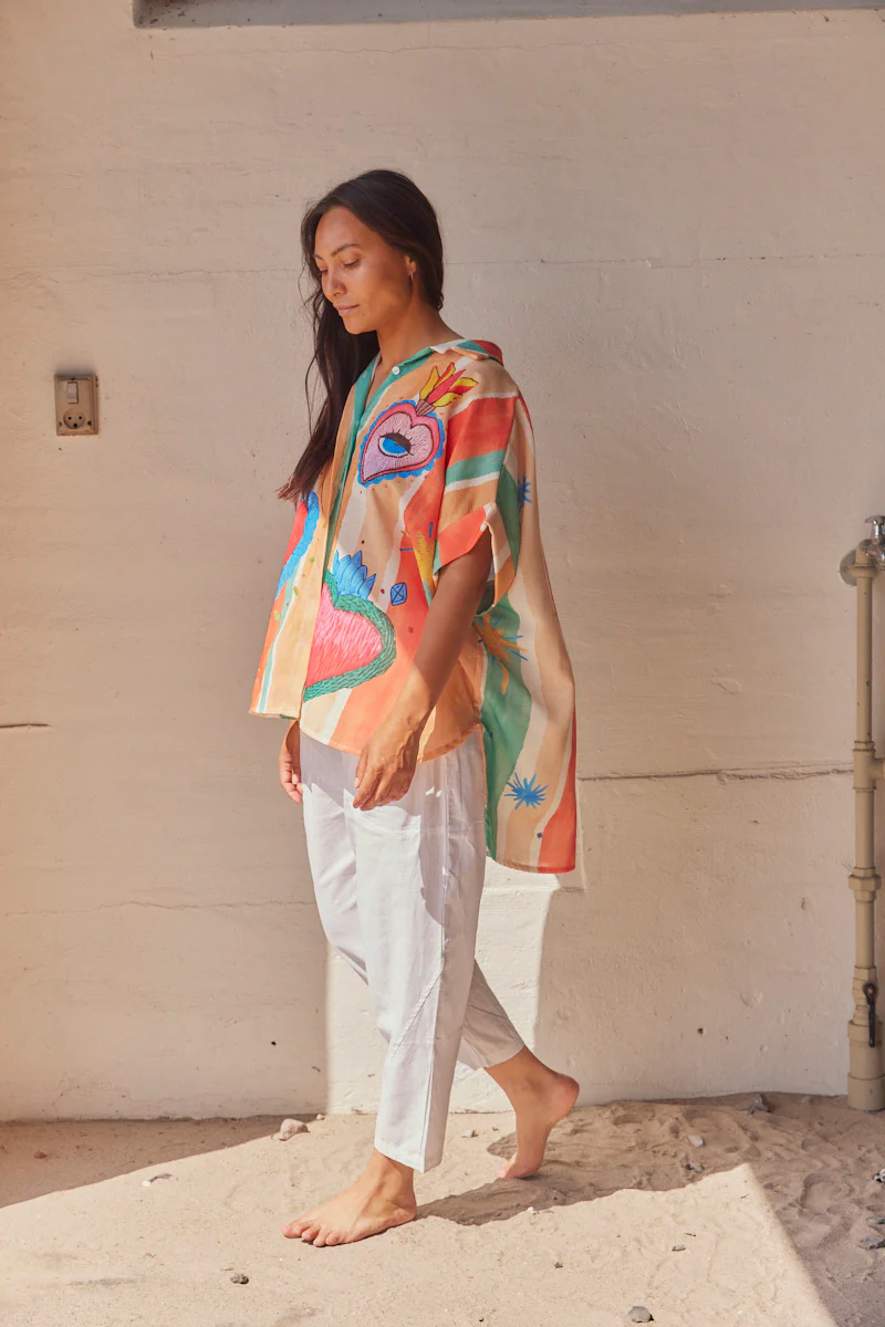 Horus Heart SS shirt | Orange | Skjorte fra Atelier C - Image 5