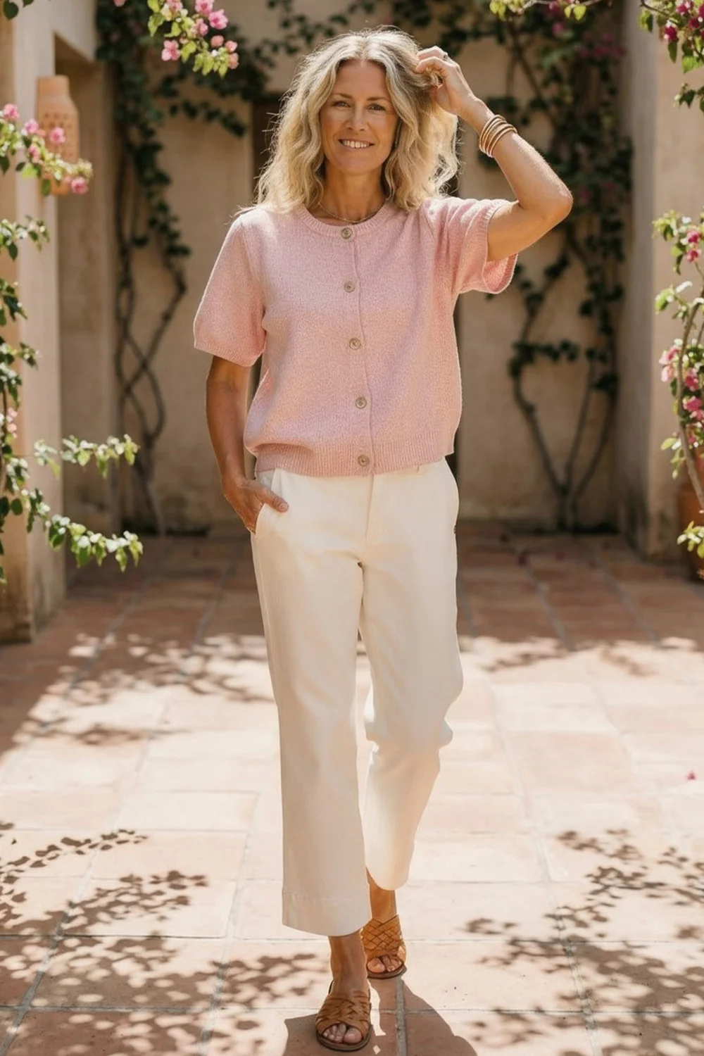 Hyacinth Knit Cardigan | Rosa | Cardigan fra Prepair - Image 3