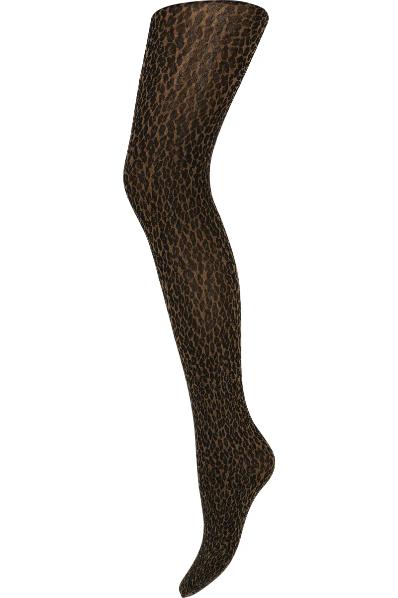 Tights Leopard | Brun | Strømpebukser fra Hype the Detail